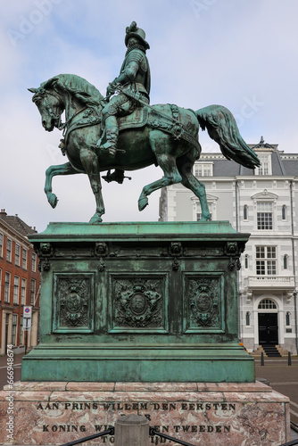  Statue of Frederick William I in Hague  Prince of Orange-Nassau first king of the Netherlands