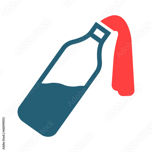 Molotov Glyph Two Color Icon Design