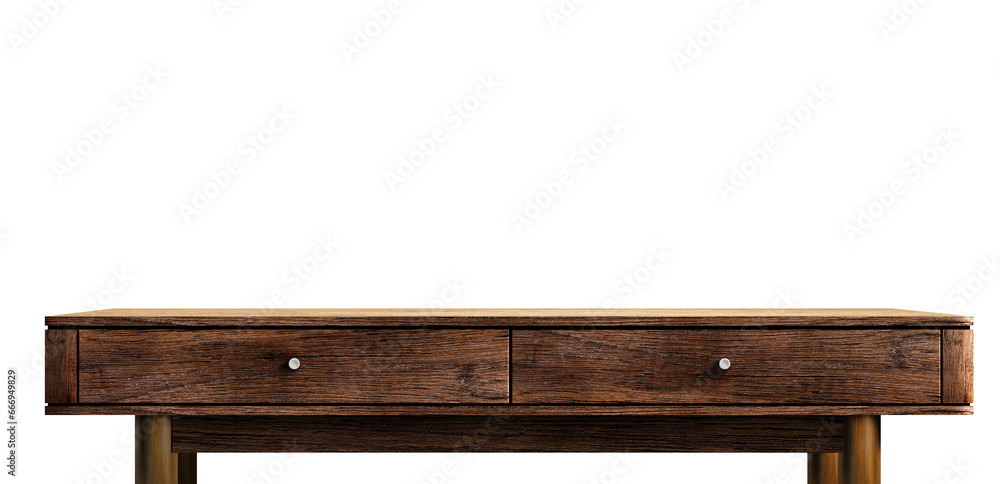 wooden table template, dark oak table with drawers, desk mock-up wooden table template, dark oak table with drawers, desk mock-up