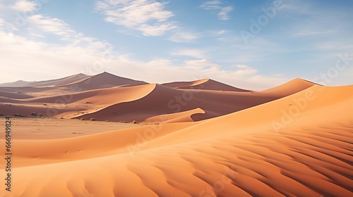A serene desert landscape with rolling sand dunes