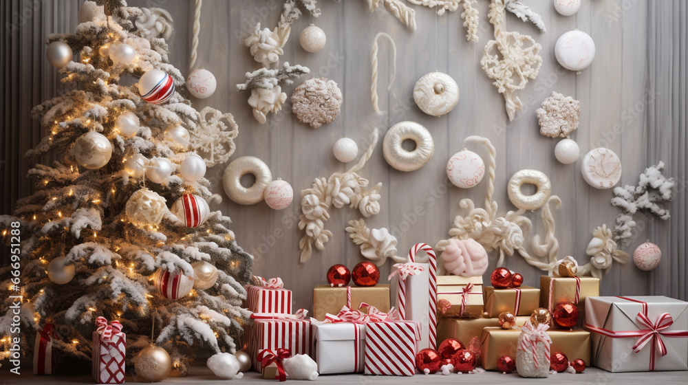Luxury christmas background with copyspace for your text,design. Christmas concept. Generative AI. Luxury christmas background with copyspace for your text,design. Christmas concept. Generative AI.