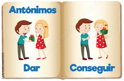 Education Antonyms: Give and Get in Spanish Language