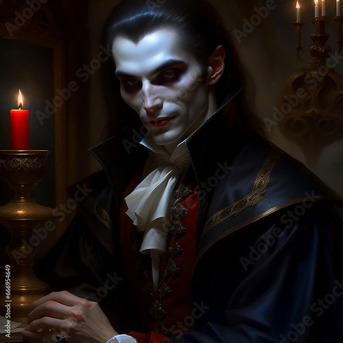 the image of a man in the form of a vampire © Олег 