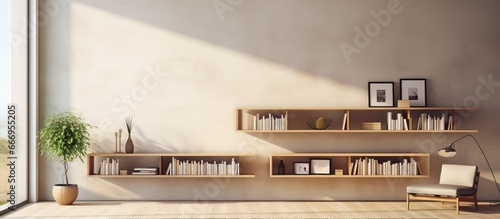 Design of walls and shelves photo