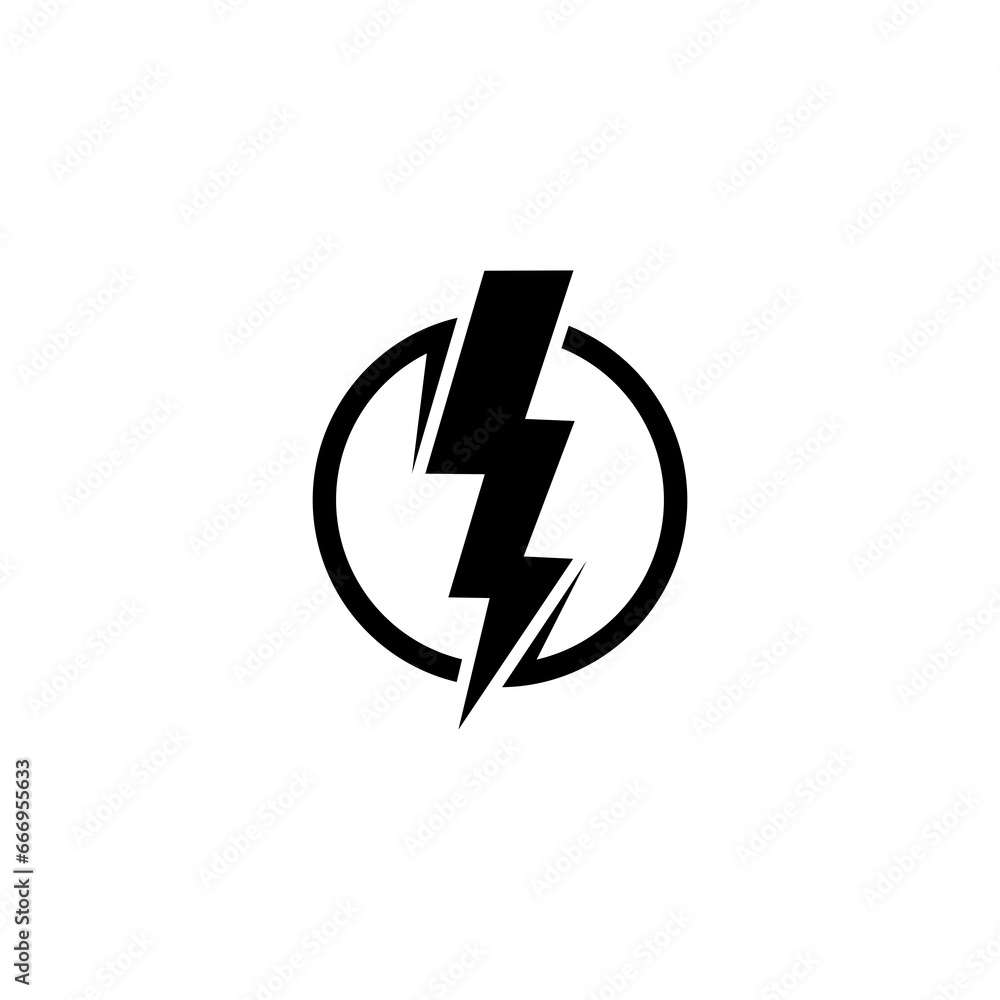 Thunder lightning logo icon isolated on transparent background Thunder lightning logo icon isolated on transparent background