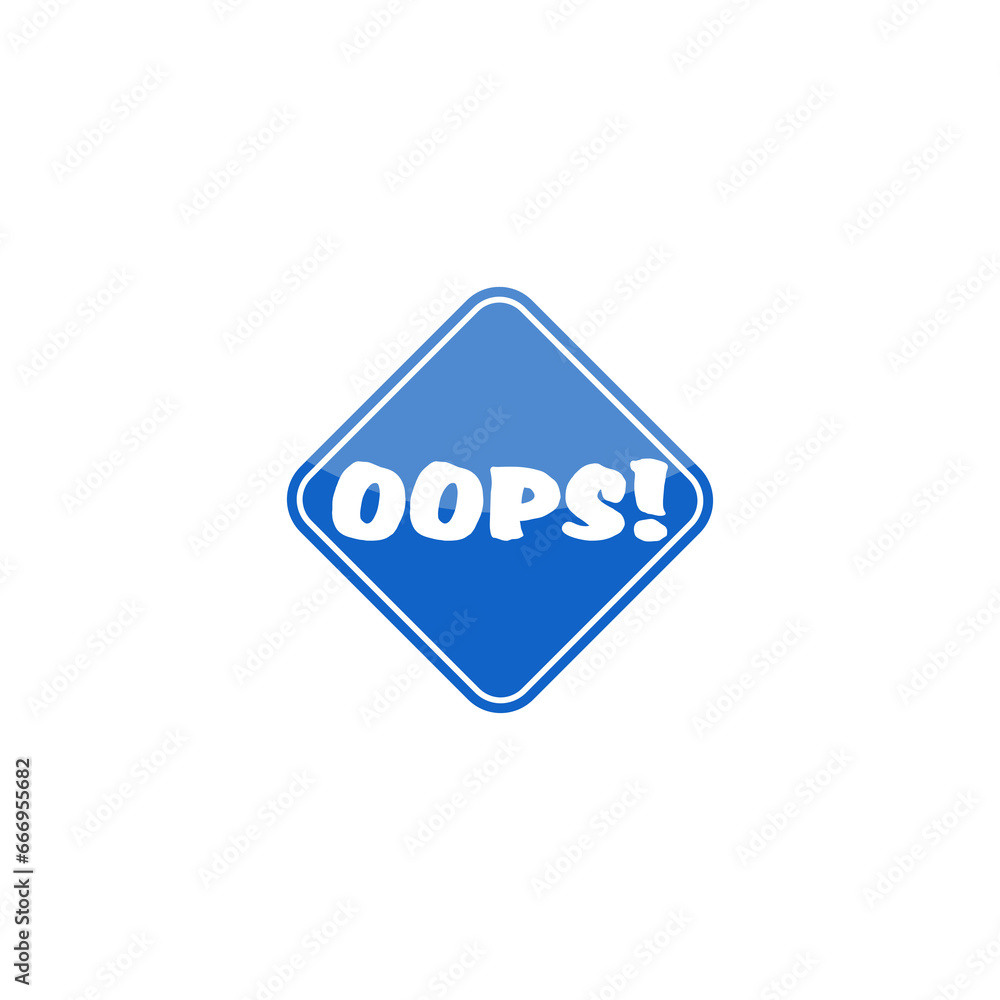 Oops sign icon isolated on transparent background Oops sign icon isolated on transparent background