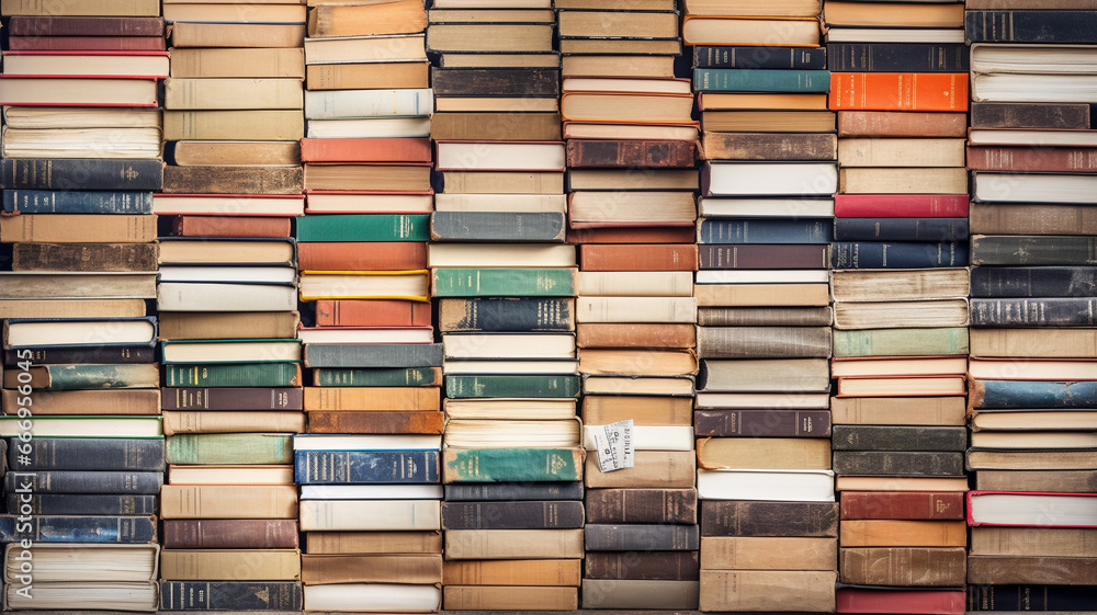 Pile of old books. Pile of old books.