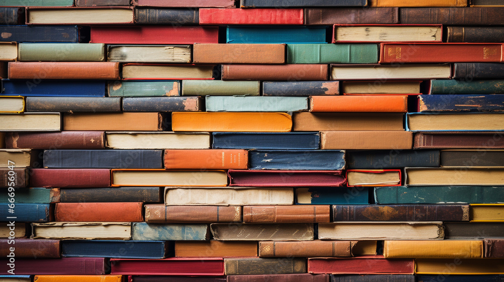 Pile of old books. Pile of old books.