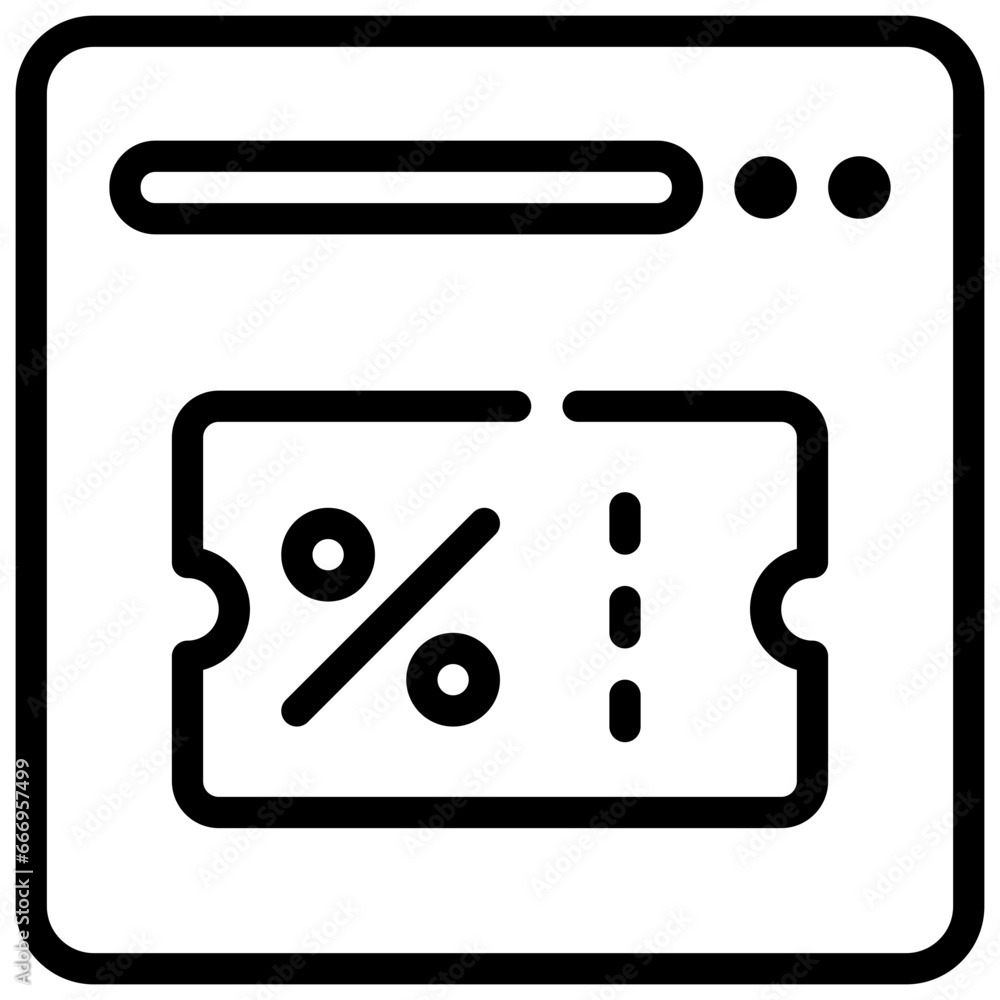 online social coupon marketing promotion discount simple line online social coupon marketing promotion discount simple line