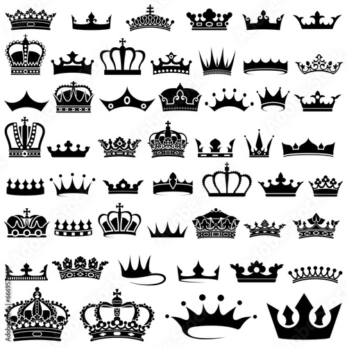 Set of 50 crown designs