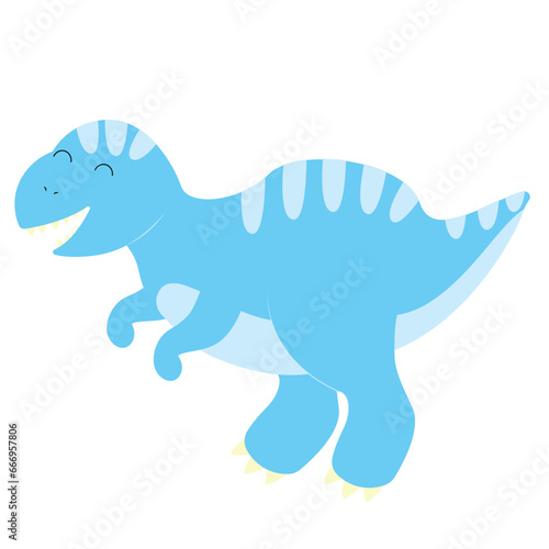 Cute Blue T-rex Dinosaur   Dinosaurs Series