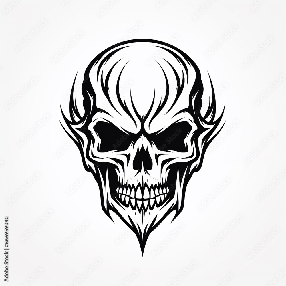 Skull with Pop Art Design