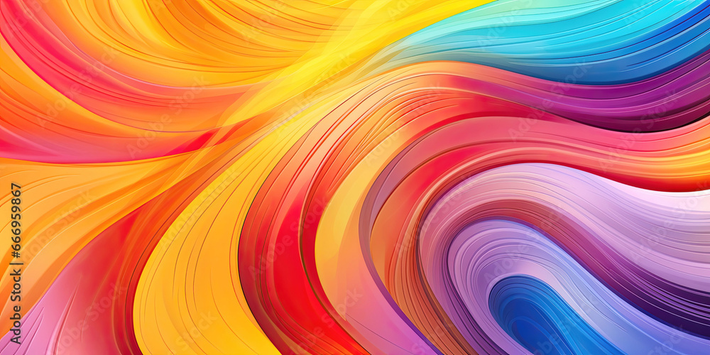 Flowing waves abstract in rainbow colors Flowing waves abstract in rainbow colors