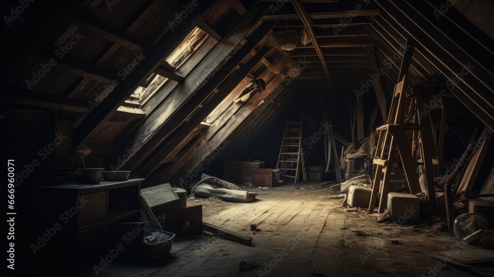 Haunting whispers in an attic filled with secrets