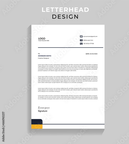 clean and fresh company letterhead design for your project, professional letterhead design.