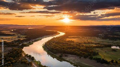 Overhead drone shot