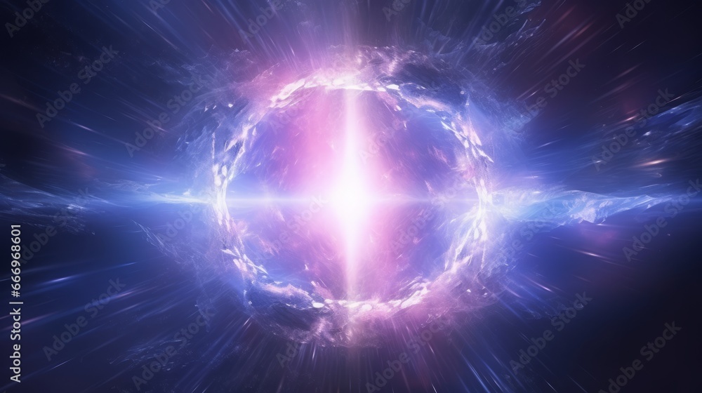 Fototapeta premium Surreal hyper zoom portal with celestial phenomena