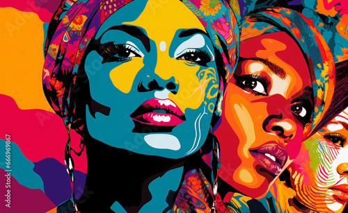 Vibrant pop art-style photo that serves as a creative symbol of the harmonious unification.