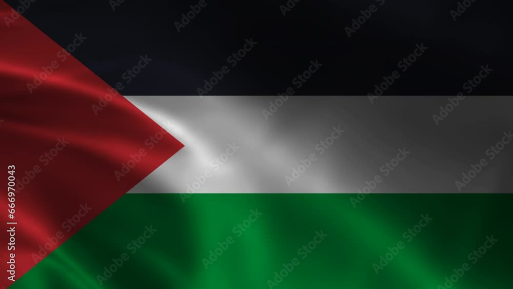 Palestine flag waving in wind animation. close up Palestine flag Flying animation Dedicated freedom fighters. Palestine Israel conflict war, Realistic Country National flag Concept of Independence Day Palestine flag waving in wind animation. close up Palestine flag Flying animation Dedicated freedom fighters. Palestine Israel conflict war, Realistic Country National flag Concept of Independence Day