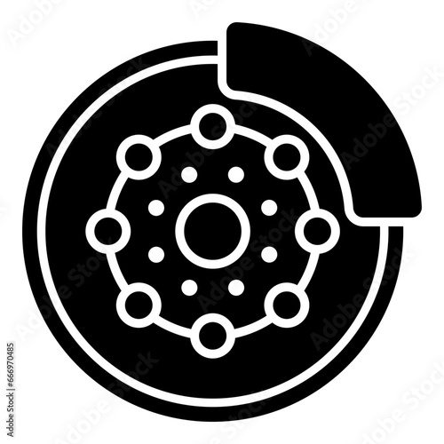 Disc Brake Icon, Auto Repair Vector Illustration