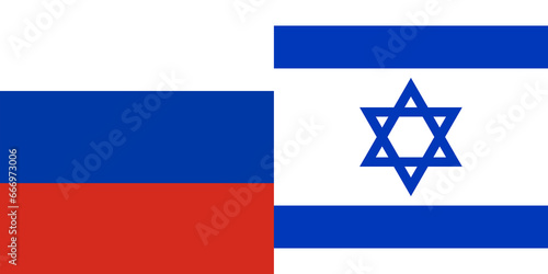 flag of Israel and Russia in one image