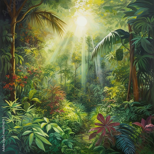 Tropical jungle paradise