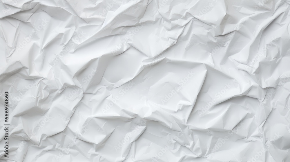 Obraz premium Reused wrinkled white paper texture or paper backdrop offering room for text or pictures