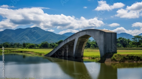 An expansive view of the World War Two Memorial Bridge located near Pai