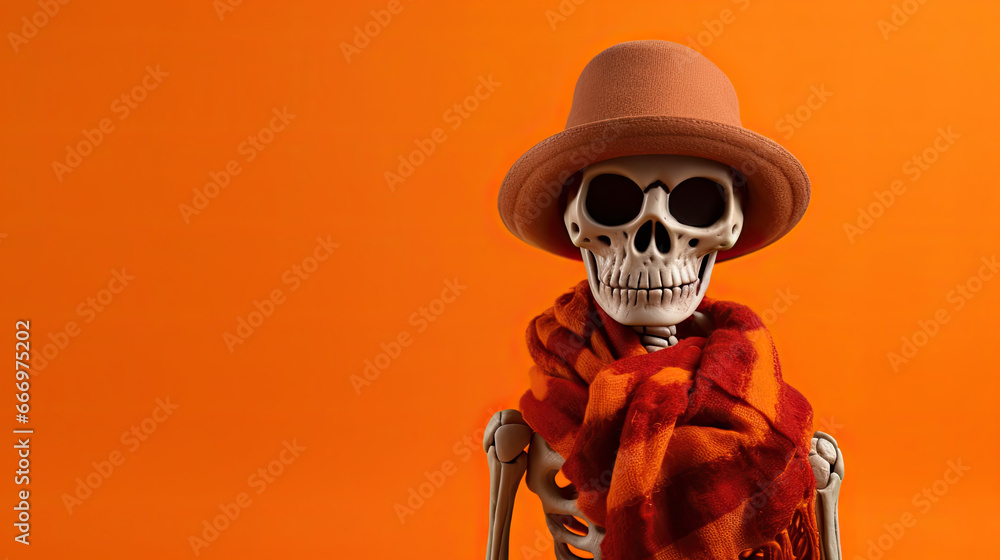 Girl Dressed as Zombie with Hat: Combining Halloween spookiness with fun and playfulness | Isolated with empty space for copy. Girl Dressed as Zombie with Hat: Combining Halloween spookiness with fun and playfulness | Isolated with empty space for copy.