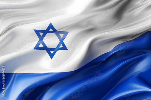 Abstract waving Israel flag patriotic background