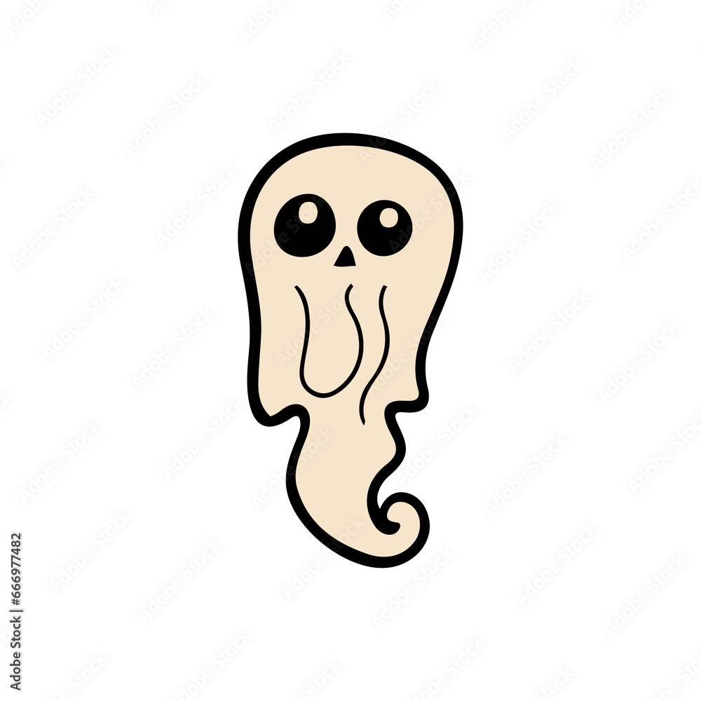 Halloween cartoon stickers bold lines spooky funny ai generative Halloween cartoon stickers bold lines spooky funny ai generative