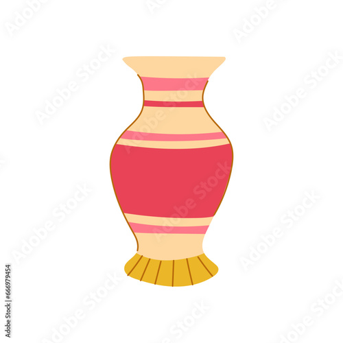 craft antique vase cartoon. earthenware decorative, ancient object, porcelain decoration craft antique vase sign. isolated symbol vector illustration