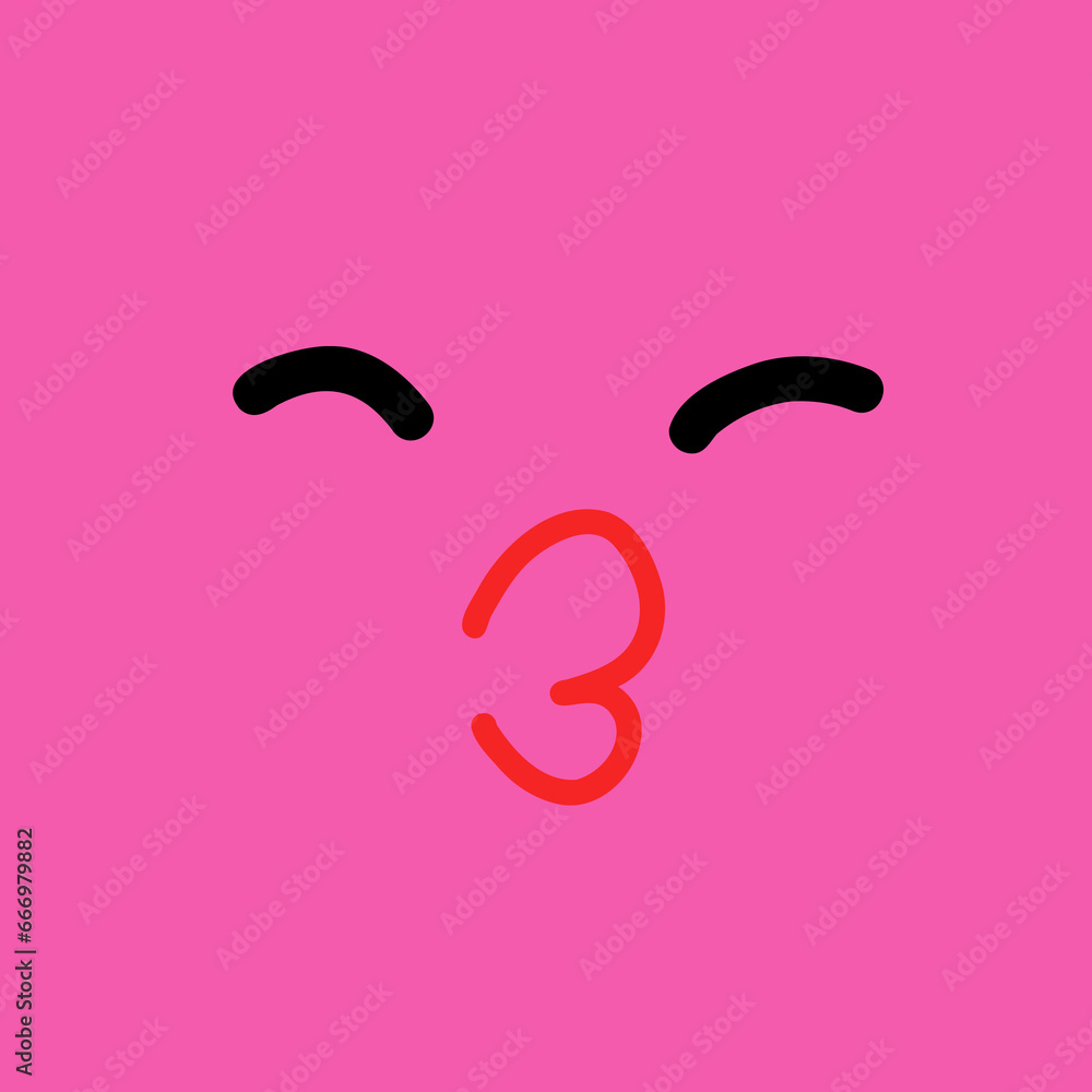 Naklejka premium Illustration, facial expressions, various gestures