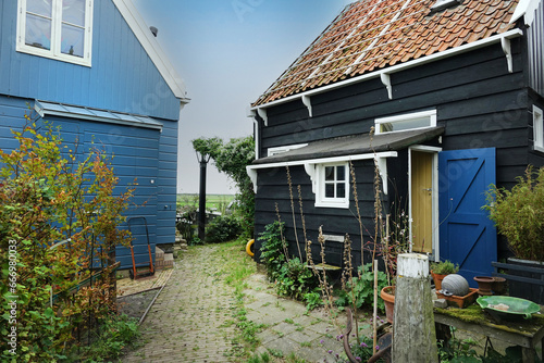 Traditional wooden houses in Marken