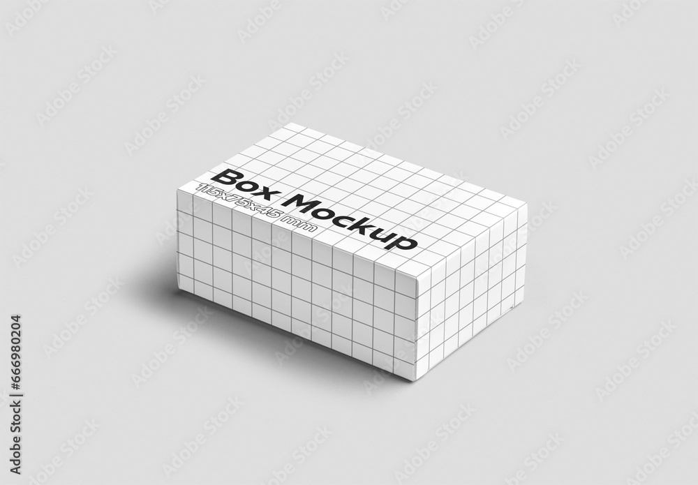 Mockup of customizable color design box 115 x 75x 45 mm Stock Template ...