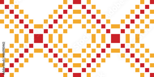 Philippine Indigenous seamless geometric pattern Mandaya weaving inspired
