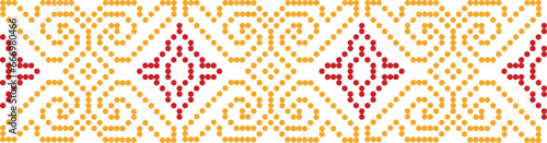 Philippine Indigenous seamless geometric pattern Maranao weaving inspired