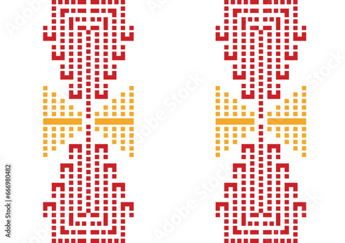 Philippine Indigenous seamless geometric pattern Tboli weaving inspired