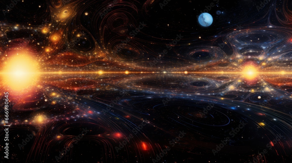 A digital art representation of a hyper zoomed universe