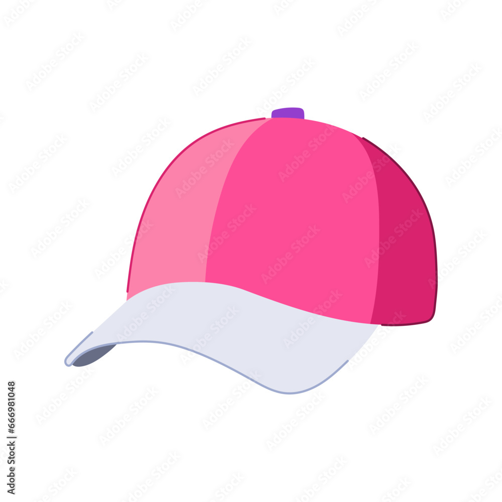 Fototapeta premium object baseball cap cartoon. visor fashion, clothing empty, accessory mockup object baseball cap sign. isolated symbol vector illustration