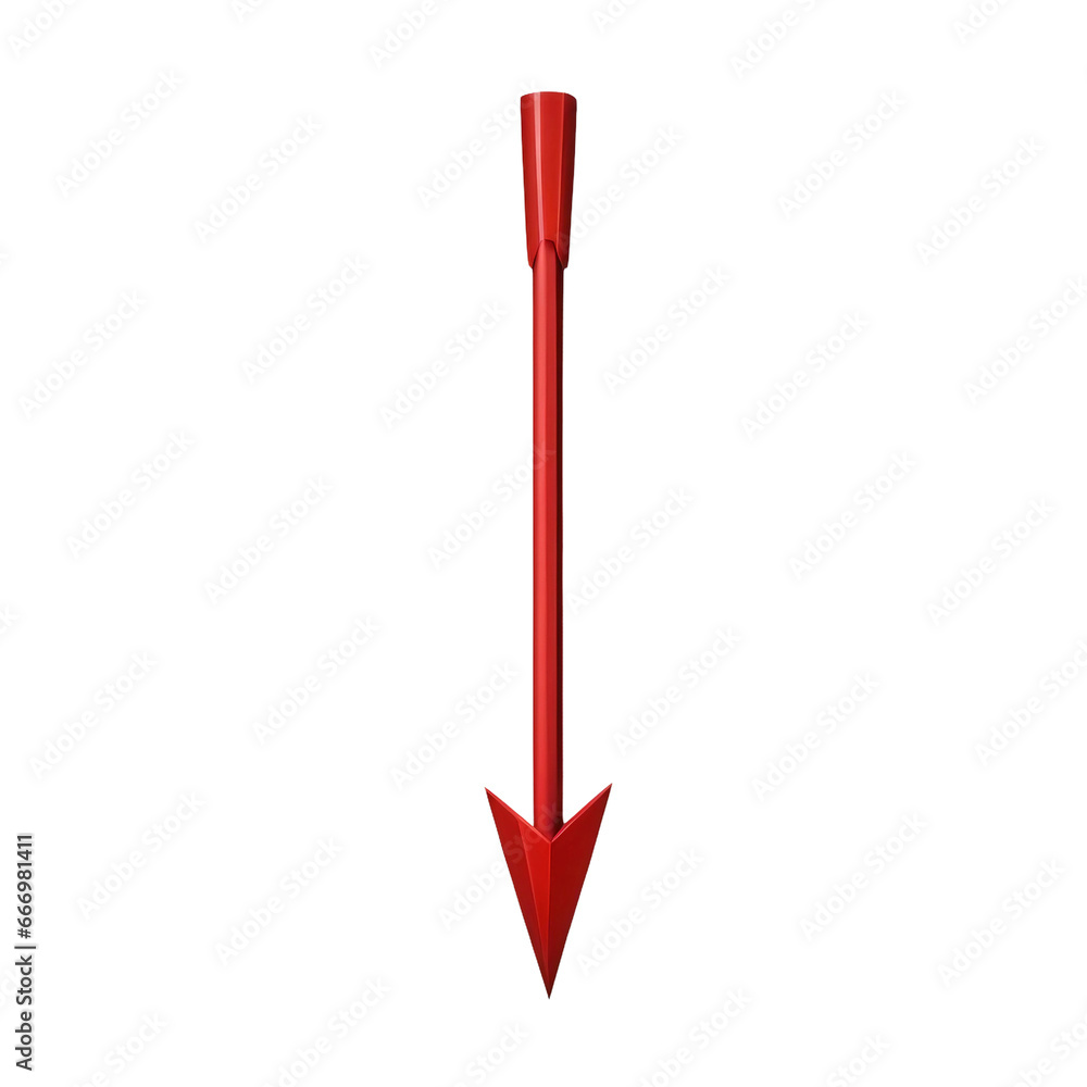 Red arrow on white background. Red arrow on white background.