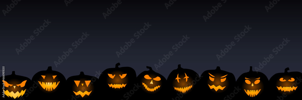 Halloween pumpkin lantern banner Halloween pumpkin lantern banner