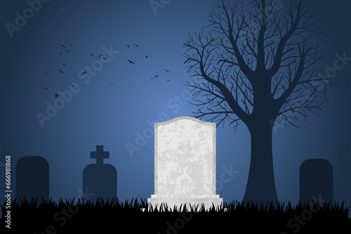 Blank headstone illustration