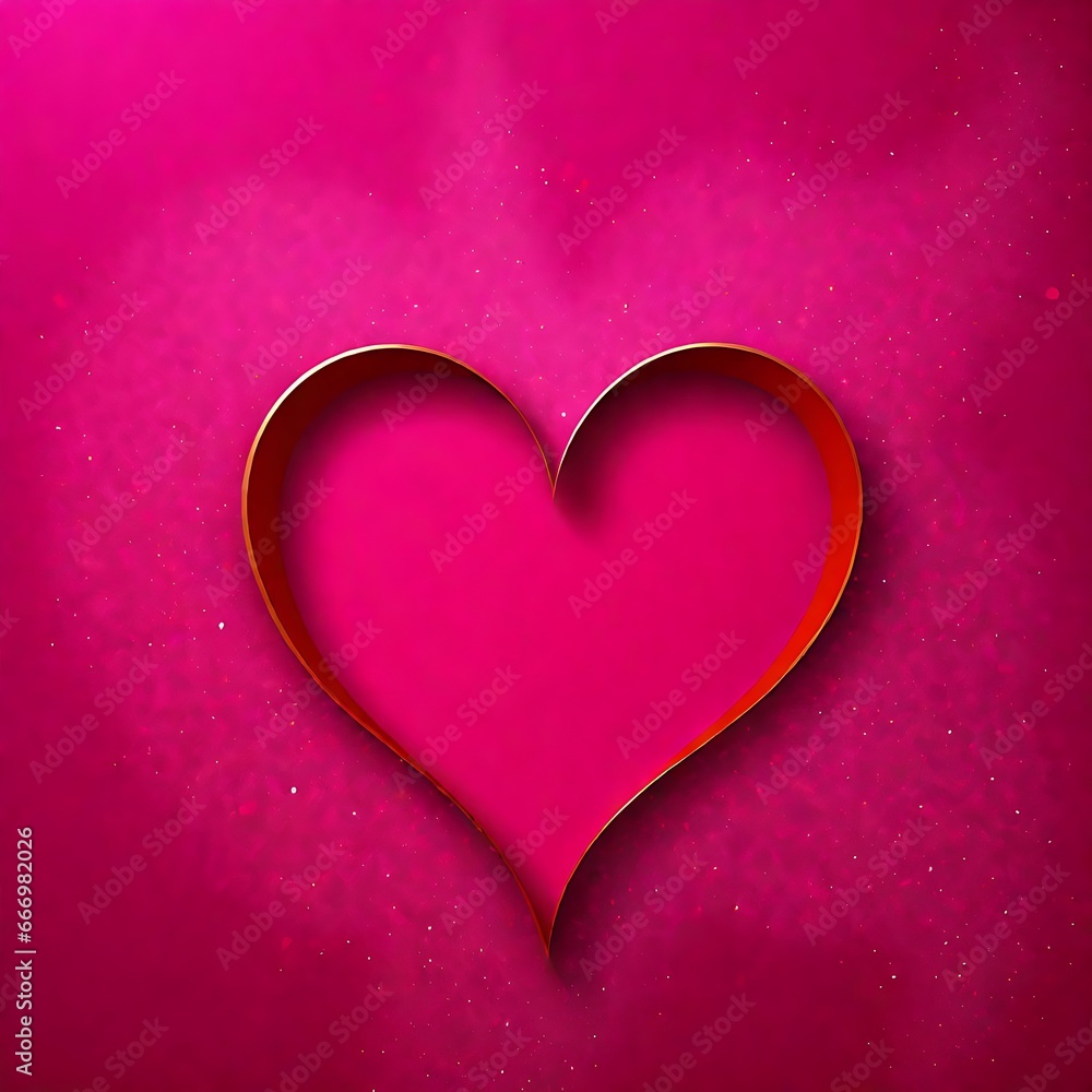 red heart on a pink background