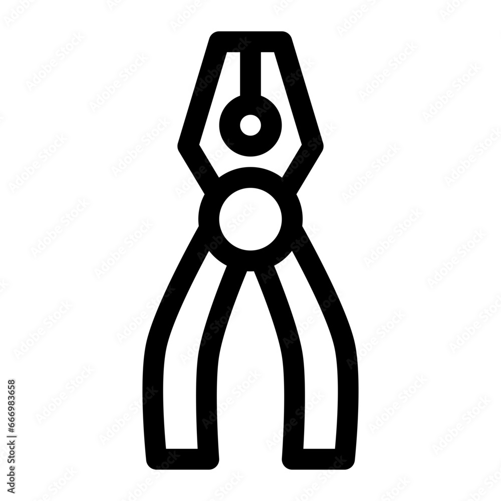 pliers line icon pliers line icon
