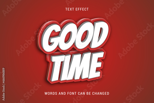 good time text effect editable eps (ID: 666986889)