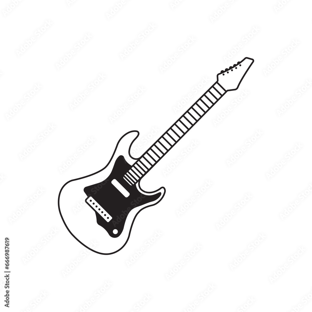 Obraz premium electric guitar icon vector