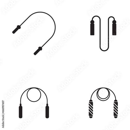 jump rope icon vector