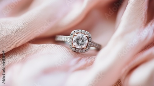 Bride's sparkling engagement ring