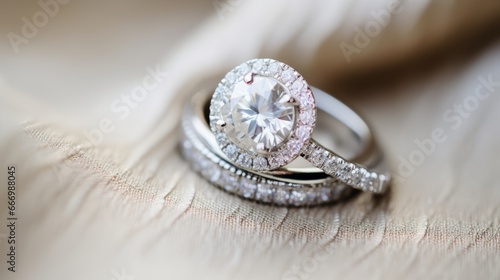 Bride's jewelry and engagement ring